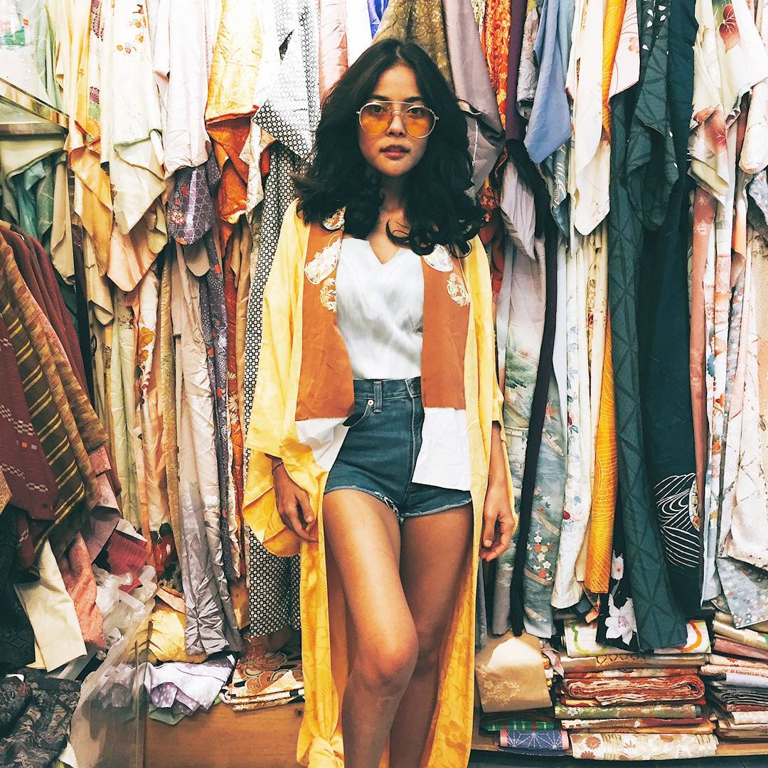 Customer wearing Sumo Vintage